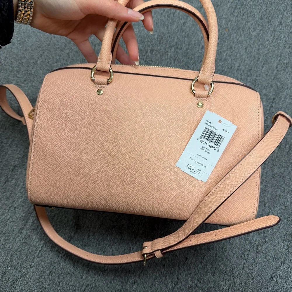 Coach Blush Leather Satchel Crossbody Bag - Picture 2 of 4